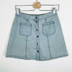 BDG Urban Outfitters Jean Button Up Mini Skirt S